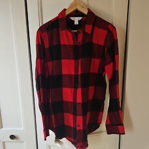Old Navy Red and Black Checkered Shirt
